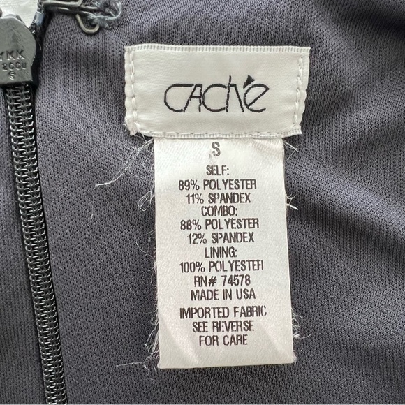 Vintage 90s Y2K Brocade Print Stretchy Knit Bodycon Mini Dress Gray Size Small - Picture 6 of 7